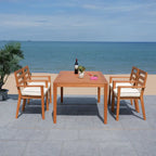 SAFAVIEH Outdoor Anzhela 5-Piece Dining Set - 59Wx35Dx30H