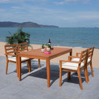 SAFAVIEH Outdoor Anzhela 5-Piece Dining Set - 59Wx35Dx30H