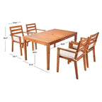 SAFAVIEH Outdoor Anzhela 5-Piece Dining Set - 59Wx35Dx30H