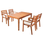 SAFAVIEH Outdoor Anzhela 5-Piece Dining Set - 59Wx35Dx30H