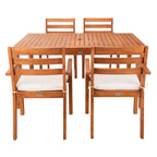 SAFAVIEH Outdoor Anzhela 5-Piece Dining Set - 59Wx35Dx30H