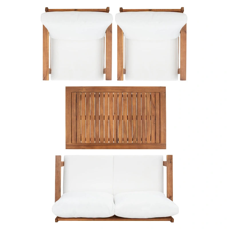 SAFAVIEH Outdoor Kimiyo 4-Piece Outdoor Set