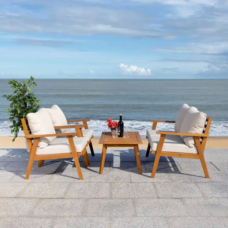 SAFAVIEH Outdoor Kimiyo 4-Piece Outdoor Set