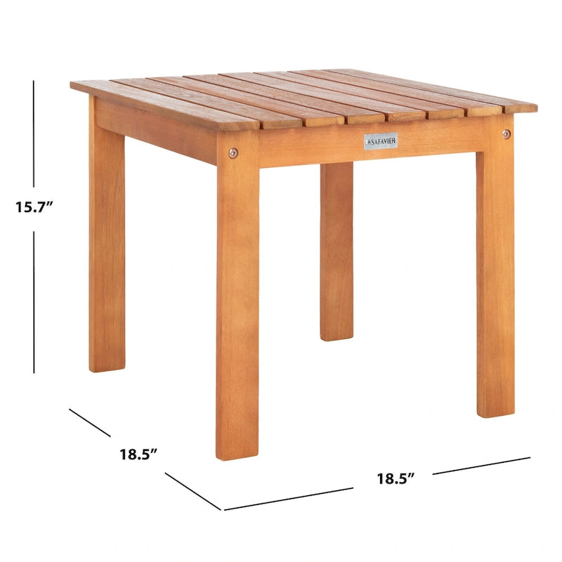 SAFAVIEH Outdoor Heddine Folding Table - 19Wx19Dx16H
