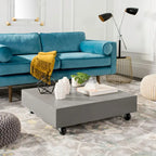 SAFAVIEH Outdoor Llio Modern Concrete Coffee Table - 31.5  W x 31.5  D x 9.8  H - 32Wx32Dx10H