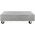 SAFAVIEH Outdoor Llio Modern Concrete Coffee Table - 31.5  W x 31.5  D x 9.8  H - 32Wx32Dx10H