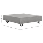 SAFAVIEH Outdoor Llio Modern Concrete Coffee Table - 31.5  W x 31.5  D x 9.8  H - 32Wx32Dx10H