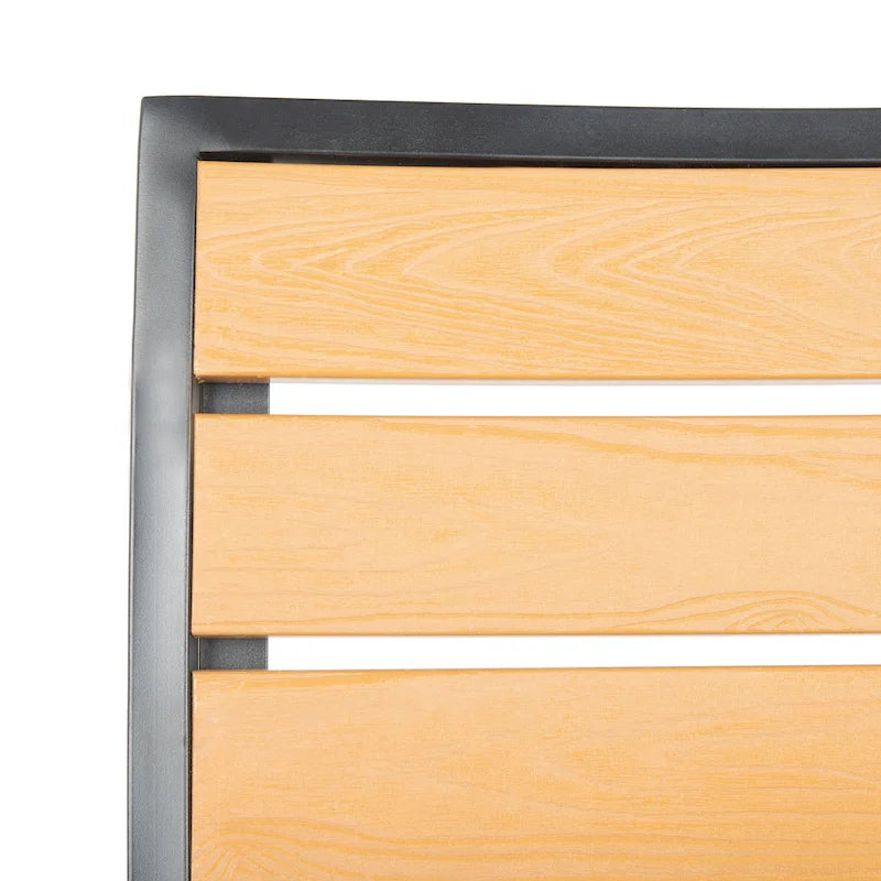 SAFAVIEH Outdoor Jaycee Chair - Black / Brown (Set of 2) - 19Wx23Dx34H