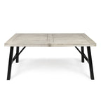 Hammersley 6 Seater Outdoor Acacia Wood and Wicker Dining Set by Christopher Knight Home