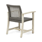 Hammersley 6 Seater Outdoor Acacia Wood and Wicker Dining Set by Christopher Knight Home