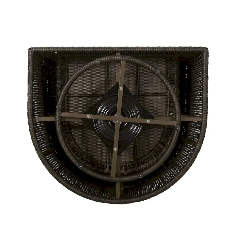 Darius Outdoor Wicker Aluminum Swivel Chair by Christopher Knight Home