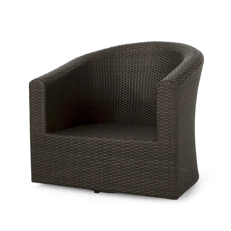 Darius Outdoor Wicker Aluminum Swivel Chair by Christopher Knight Home