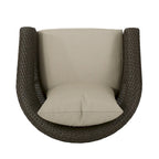 Darius Outdoor Wicker Aluminum Swivel Chair by Christopher Knight Home