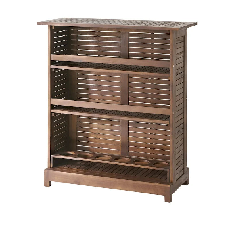 Riviera Acacia Wood Bar Table with Storage by Christopher Knight Home - 39.50 L x 16.50 W x 43.25 H