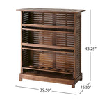 Riviera Acacia Wood Bar Table with Storage by Christopher Knight Home - 39.50 L x 16.50 W x 43.25 H
