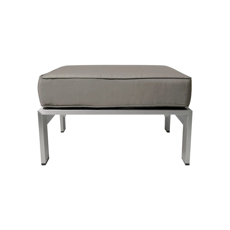Cape Coral Outdoor 3 Seater Aluminum Sofa and Ottoman Set with Side Tables by Christopher Knight Home