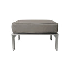 Cape Coral Outdoor 3 Seater Aluminum Sofa and Ottoman Set with Side Tables by Christopher Knight Home