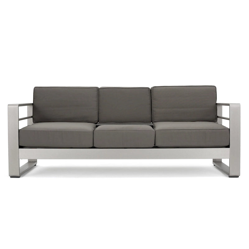 Cape Coral Outdoor Aluminum 3-piece Sofa Set by Christopher Knight Home