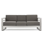 Cape Coral Outdoor Aluminum 3-piece Sofa Set by Christopher Knight Home