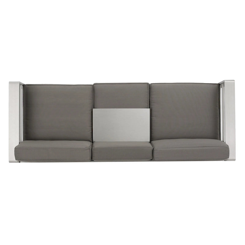 Cape Coral Outdoor Aluminum 3-piece Sofa Set by Christopher Knight Home