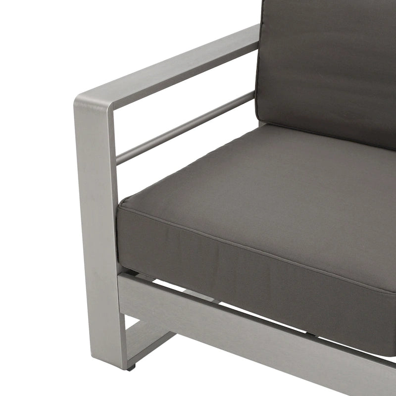 Cape Coral Outdoor Aluminum 3-piece Sofa Set by Christopher Knight Home