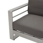Cape Coral Outdoor Aluminum 3-piece Sofa Set by Christopher Knight Home