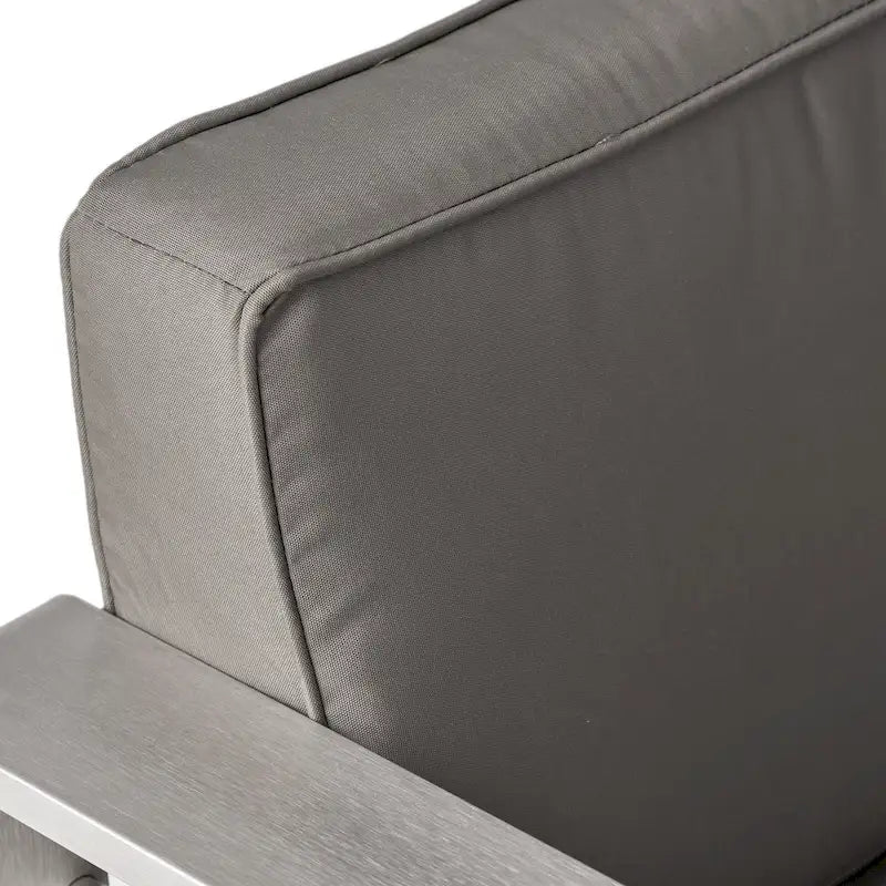 Cape Coral Outdoor 2-Seater Aluminum Club Chair Chat Set with Ottomans by Christopher Knight Home