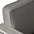 Cape Coral Outdoor 2-Seater Aluminum Club Chair Chat Set with Ottomans by Christopher Knight Home