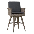 Puerta Outdoor Wicker Swivel Barstool with Cushions (Set of 4) by Christopher Knight Home
