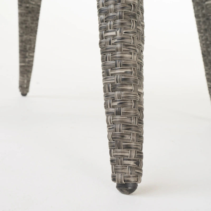 Puerta Outdoor Wicker Swivel Barstool with Cushions (Set of 4) by Christopher Knight Home