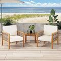 Joliet Acacia Wood and Wicker Outdoor Club Chair by Christopher Knight Home