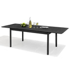 All-aluminum Outdoor Dining Table Extension for 6 or 8 Seats - 63 /94.5  L x 35.43  W x 29.76  H
