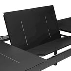 All-aluminum Outdoor Dining Table Extension for 6 or 8 Seats - 63 /94.5  L x 35.43  W x 29.76  H