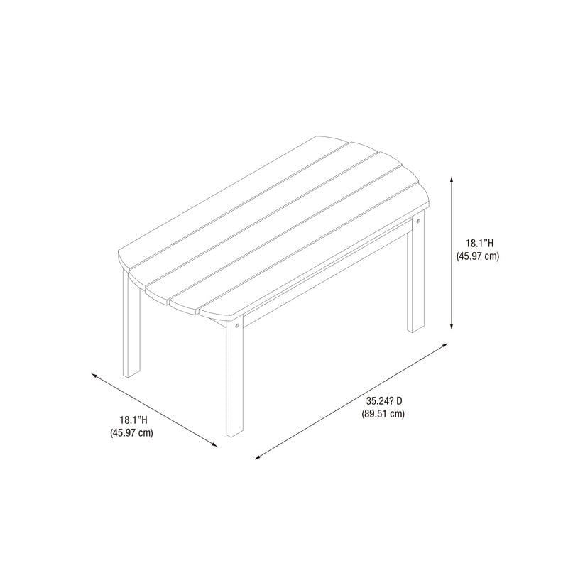 Gavil Adirondack Teak Finish Coffee Table