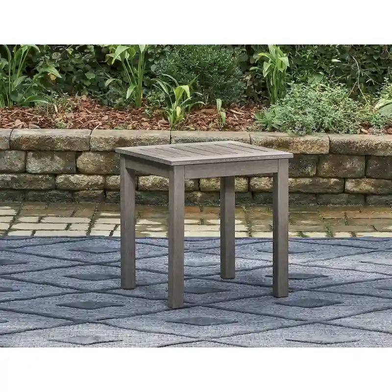 Signature Design by Ashley Hillside Barn Brown Outdoor End Table - 22   W x 22   D x 24   H