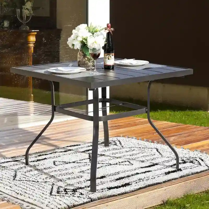 37  Square Patio Outdoor Dining Bistro Table-Nuu Garden
