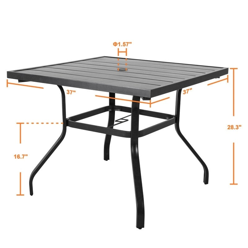 37  Square Patio Outdoor Dining Bistro Table-Nuu Garden