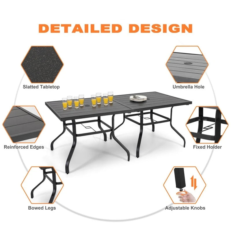 37  Square Patio Outdoor Dining Bistro Table-Nuu Garden