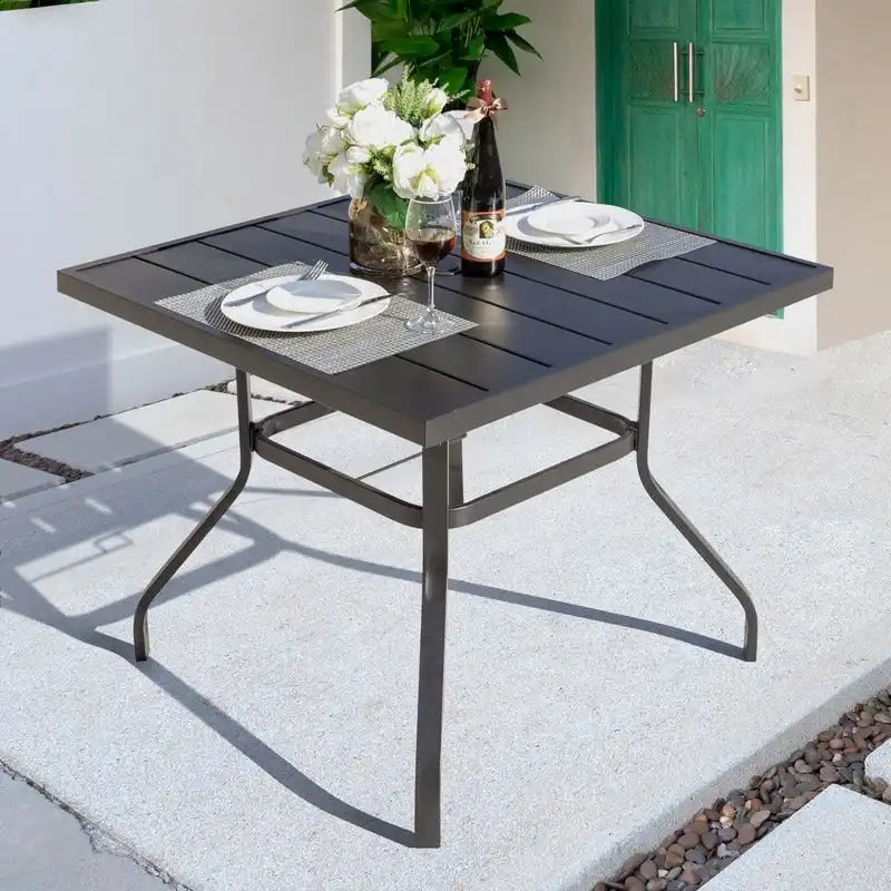 37  Square Patio Outdoor Dining Bistro Table-Nuu Garden