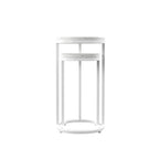 SEI Furniture Venido 2-Piece White Stone Outdoor Nesting Side Tables