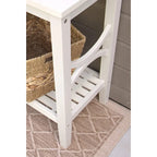 Bridgeport Outdoor Wood Patio Console Bar Table - Off-Whtie