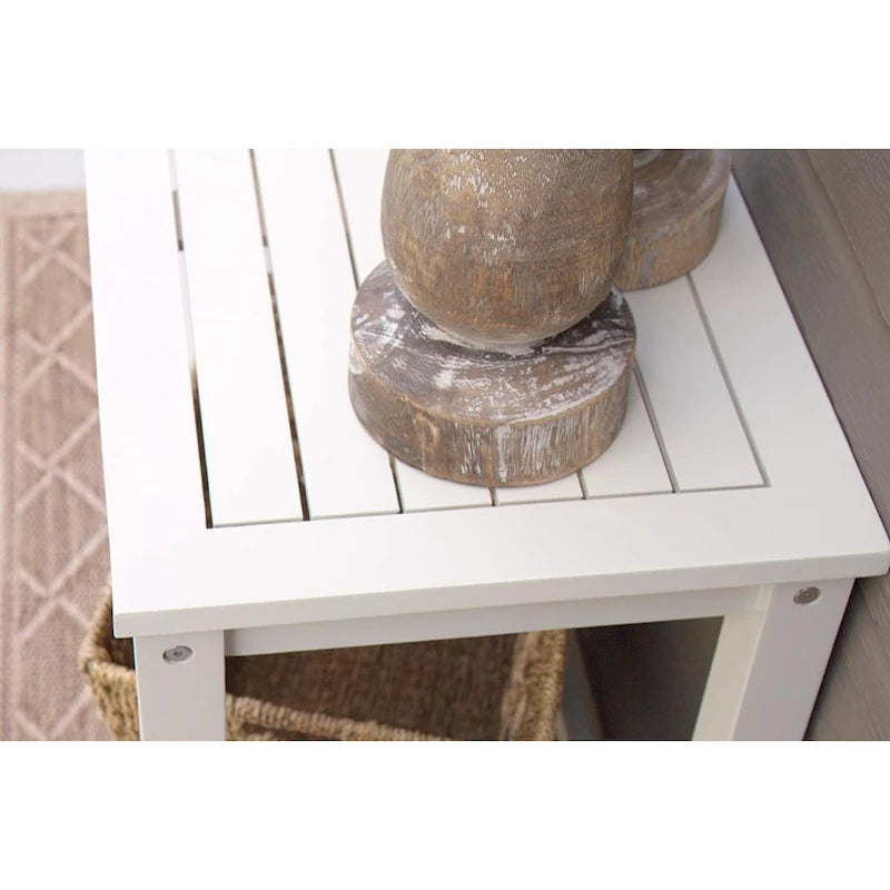 Bridgeport Outdoor Wood Patio Console Bar Table - Off-Whtie