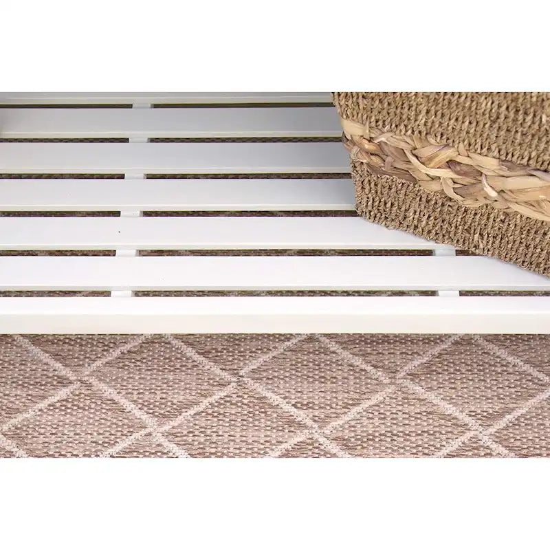 Bridgeport Outdoor Wood Patio Console Bar Table - Off-Whtie