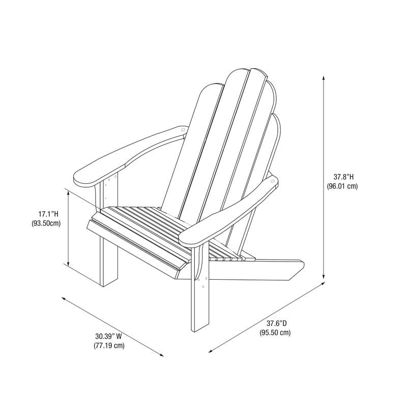 Gavil White Adirondack Chair