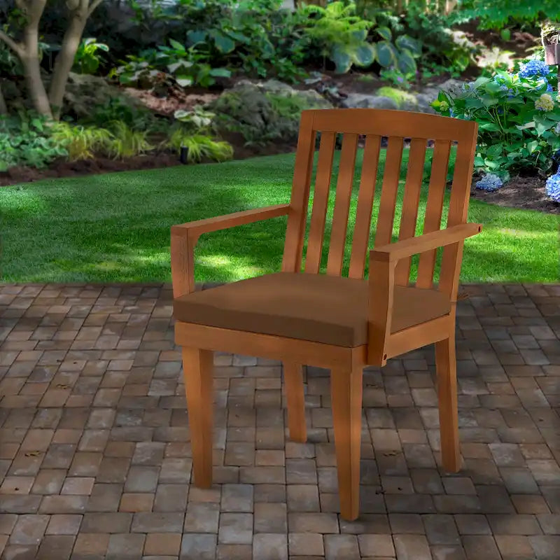 Eucalyptus Grandis Wood Dining Armchair, Chocolate by National Tree Company - N/A