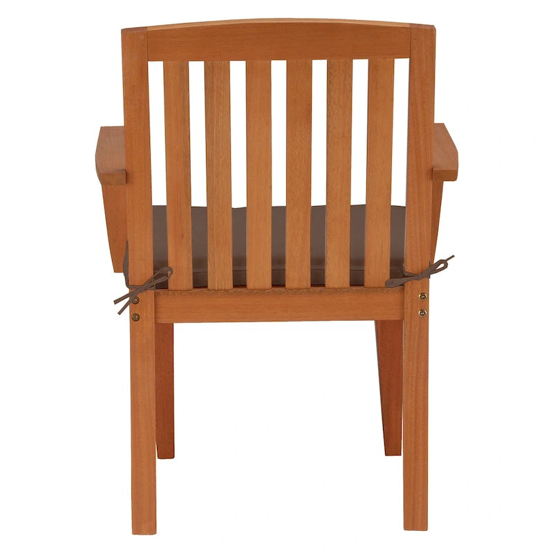 Eucalyptus Grandis Wood Dining Armchair, Chocolate by National Tree Company - N/A