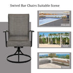 Teslin Iron Frame Swivel Dining Chair (Set of 2)