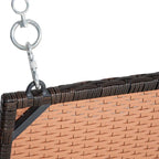 Outsunny 2 Person Wicker Hanging Swing Bench, Front Porch Swing Outdoor Chair with Cushions 550 lbs