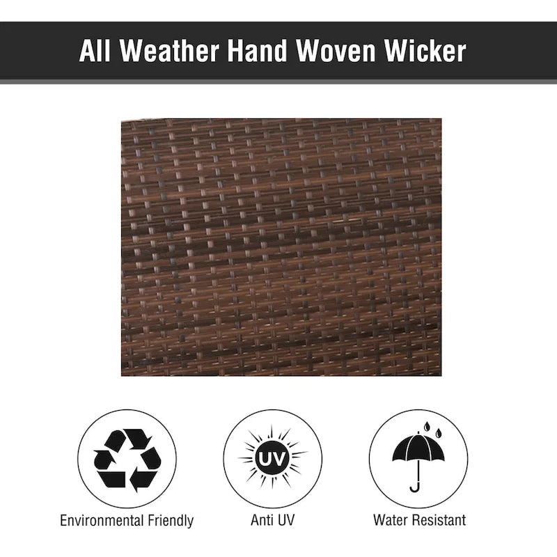 Outsunny 2 Person Wicker Hanging Swing Bench, Front Porch Swing Outdoor Chair with Cushions 550 lbs