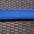 Outsunny 2 Person Wicker Hanging Swing Bench, Front Porch Swing Outdoor Chair with Cushions 550 lbs